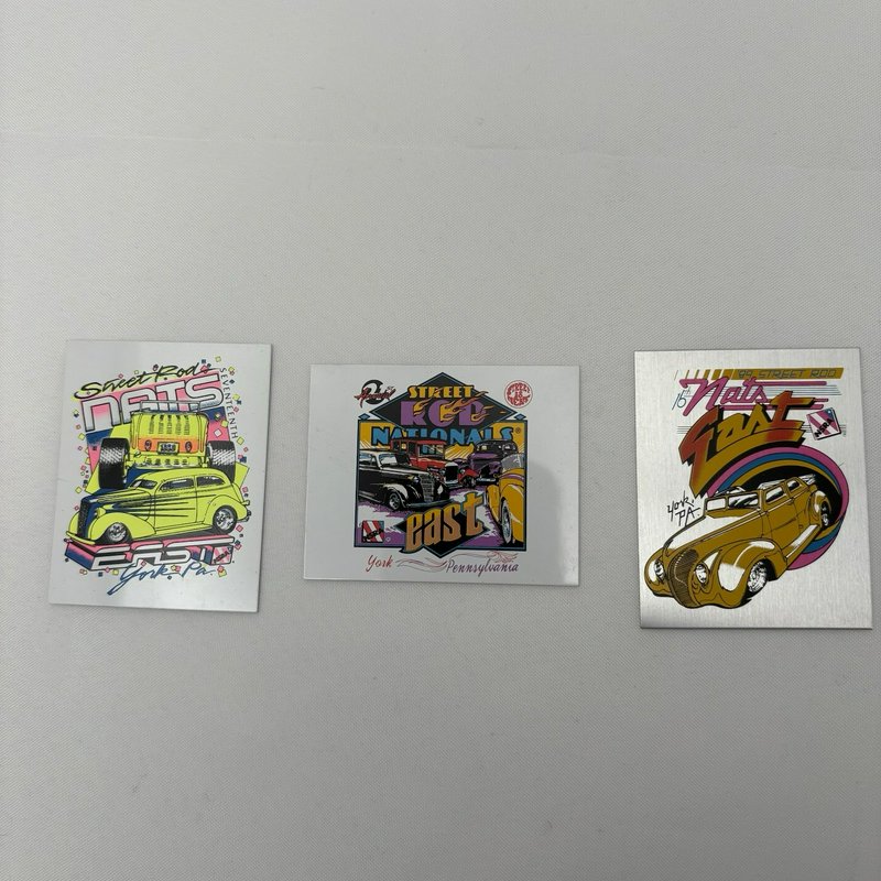 NSRA Street Rod Nationals East York PA Aluminum Dash Plaque Lot 1989 Hot Rod