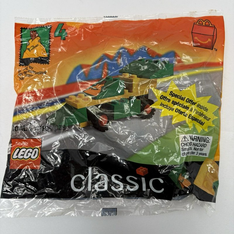 LEGO McDonalds Classic Polybag Lot #2 Hovercraft & #4 Race Car Sealed 1999