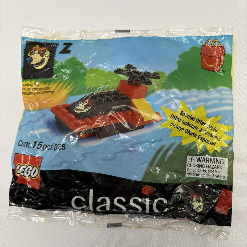 LEGO McDonalds Classic Polybag Lot #2 Hovercraft & #4 Race Car Sealed 1999
