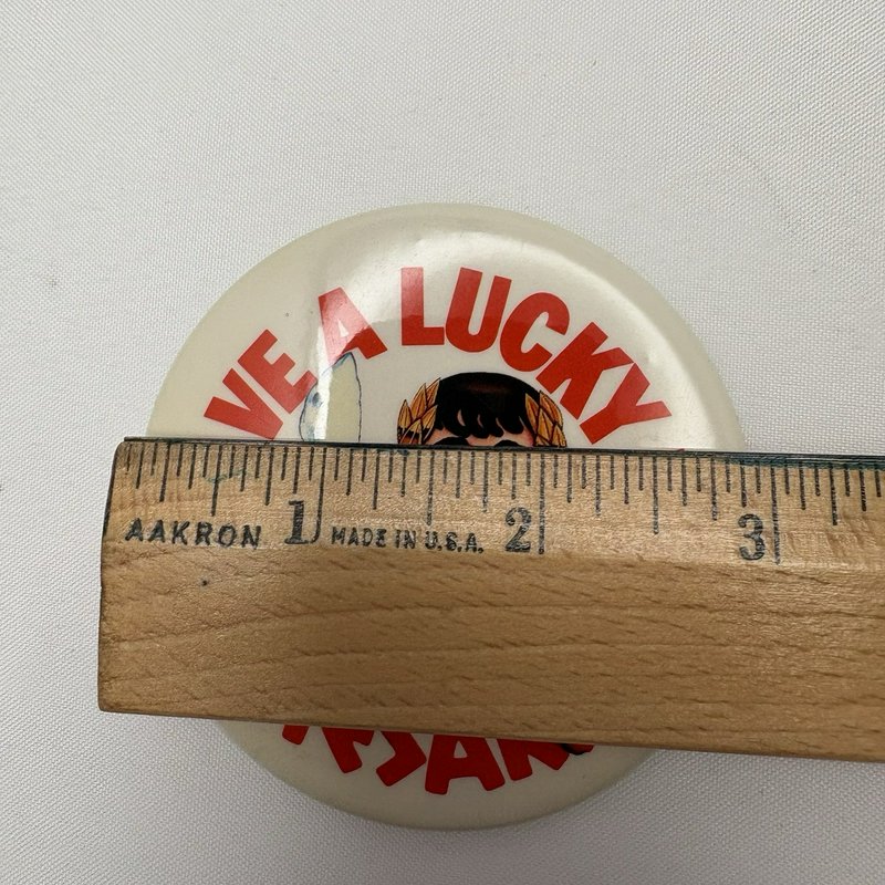 Vintage Have A Lucky Day Caesars Novelty Pinback Button 3” Funny Humor Badge
