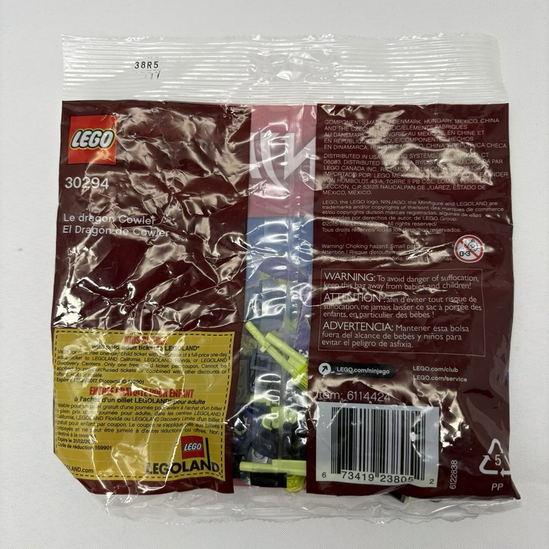 LEGO Ninjago 30294 The Cowler Dragon Polybag 45 pcs Sealed Masters of Spinjitzu