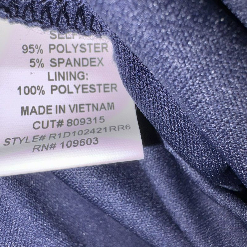 Rabbit Rabbit Designs Dress Womens 8 Blue White Embroidered Floral Belted Lined