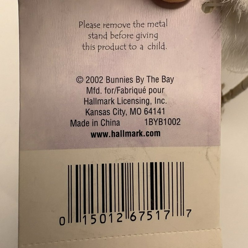 Hallmark Bunnies By The Bay Penny Pick Me Bunny Plush Stand Tag 15”
