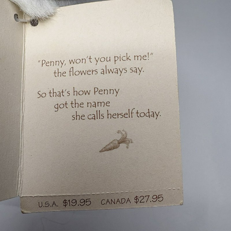 Hallmark Bunnies By The Bay Penny Pick Me Bunny Plush Stand Tag 15”