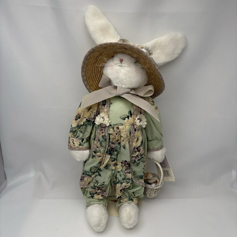 Hallmark Bunnies By The Bay Penny Pick Me Bunny Plush Stand Tag 15”
