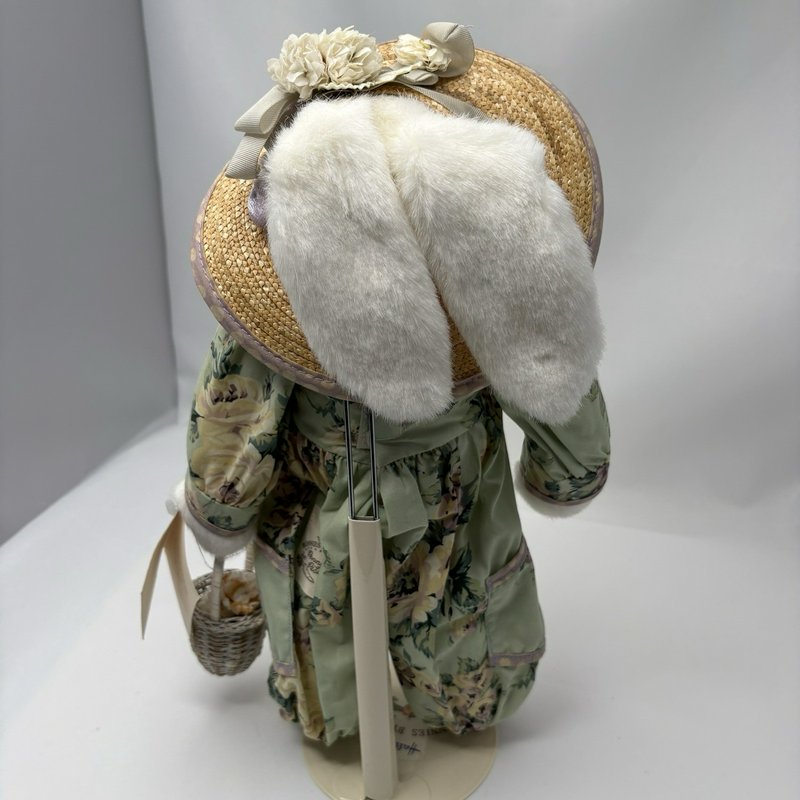 Hallmark Bunnies By The Bay Penny Pick Me Bunny Plush Stand Tag 15”