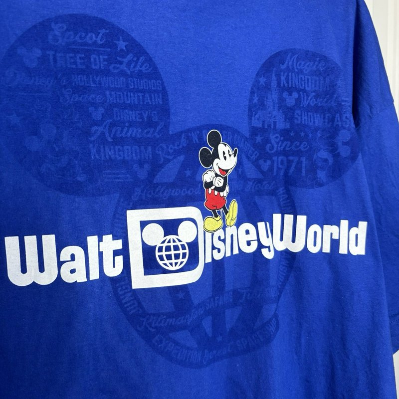 Walt Disney World Mickey Mouse T Shirt Blue 3XL Disney Parks Hanes