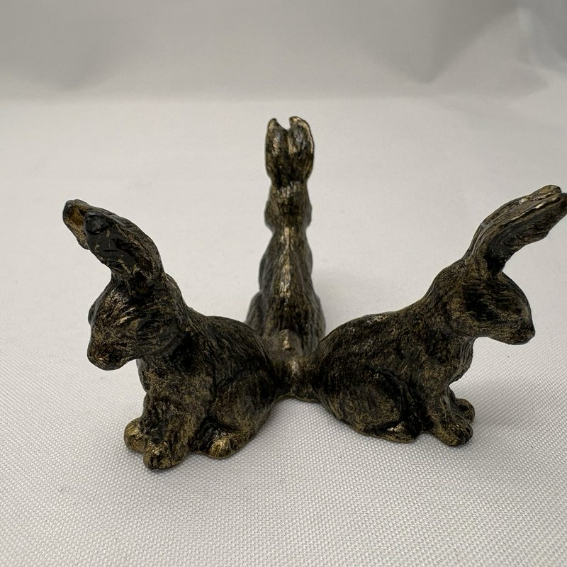 Crystal Clear Swirl Glass Votive Candle Holder Bunny Base Easter Decor