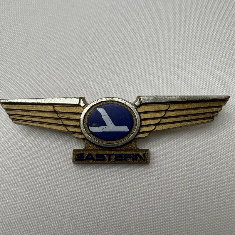 Vintage Eastern Airlines Wing Pin Stoffel Seals Tuckahoe NY Aviation Badge