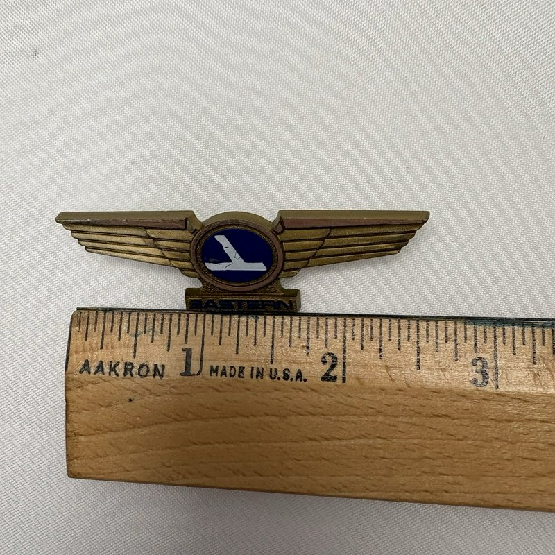 Vintage Eastern Airlines Wing Pin Stoffel Seals Tuckahoe NY Aviation Badge