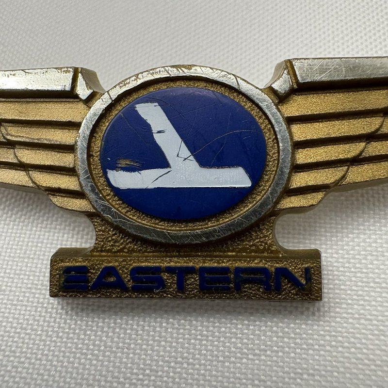 Vintage Eastern Airlines Wing Pin Stoffel Seals Tuckahoe NY Aviation Badge