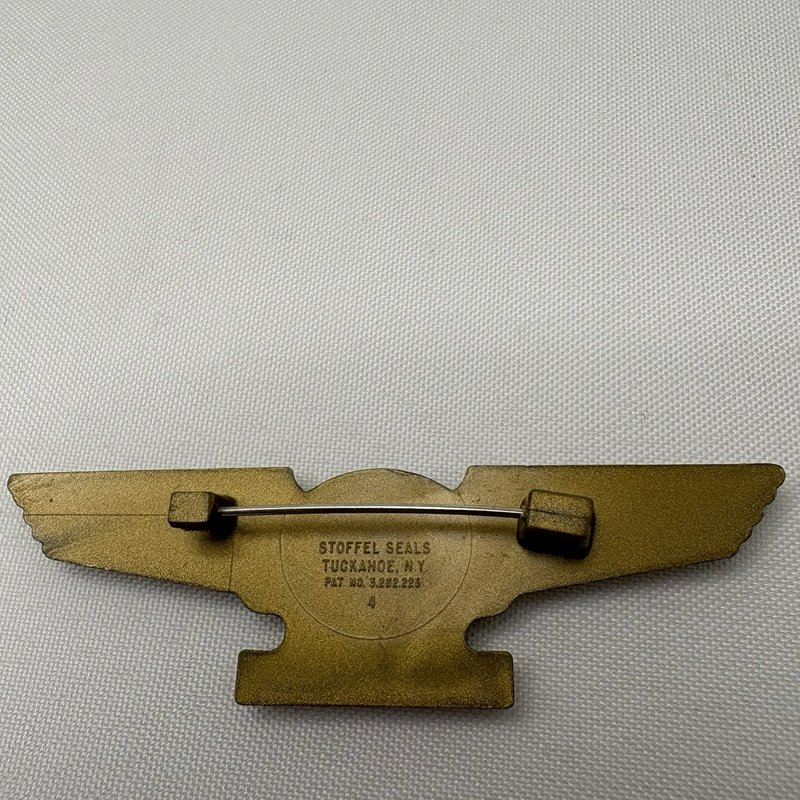 Vintage Eastern Airlines Wing Pin Stoffel Seals Tuckahoe NY Aviation Badge