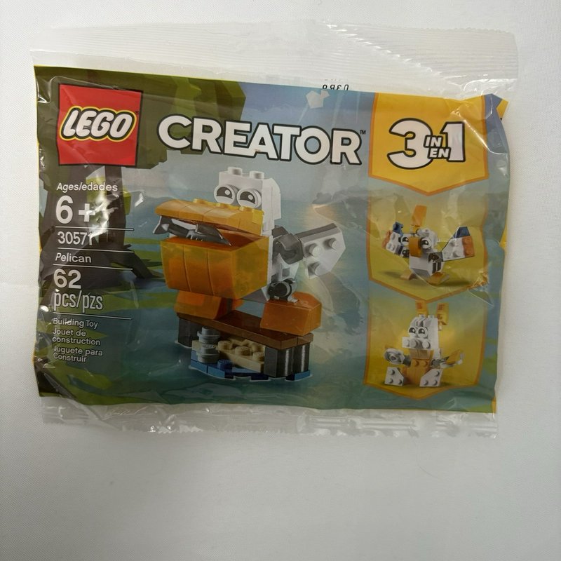 LEGO Creator 30571 Pelican 3 in 1 Polybag Sealed 62 pcs Bird Set