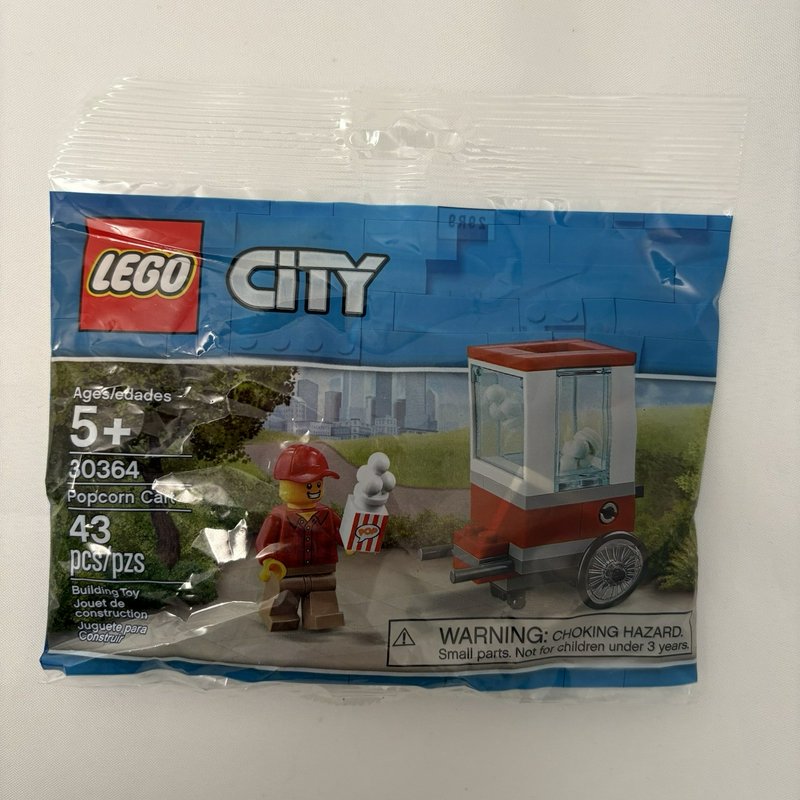 LEGO City 30364 Popcorn Cart Polybag Sealed 43 pcs Minifigure Snack