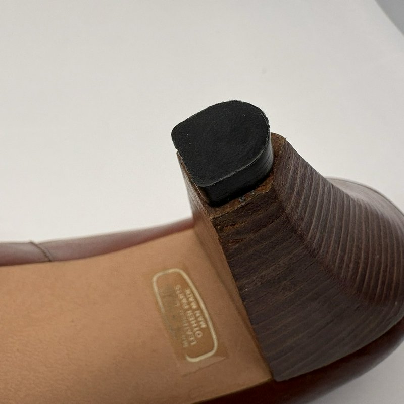 Vintage Endicott Johnson Tassel Loafer Heels Brown Leather 7.5M Brazil