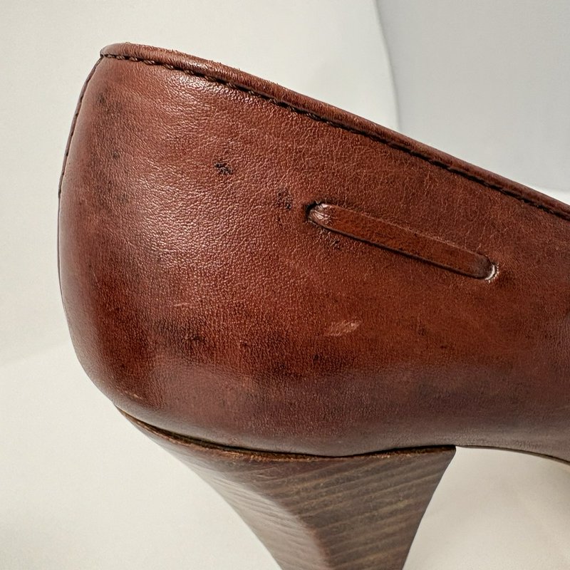 Vintage Endicott Johnson Tassel Loafer Heels Brown Leather 7.5M Brazil