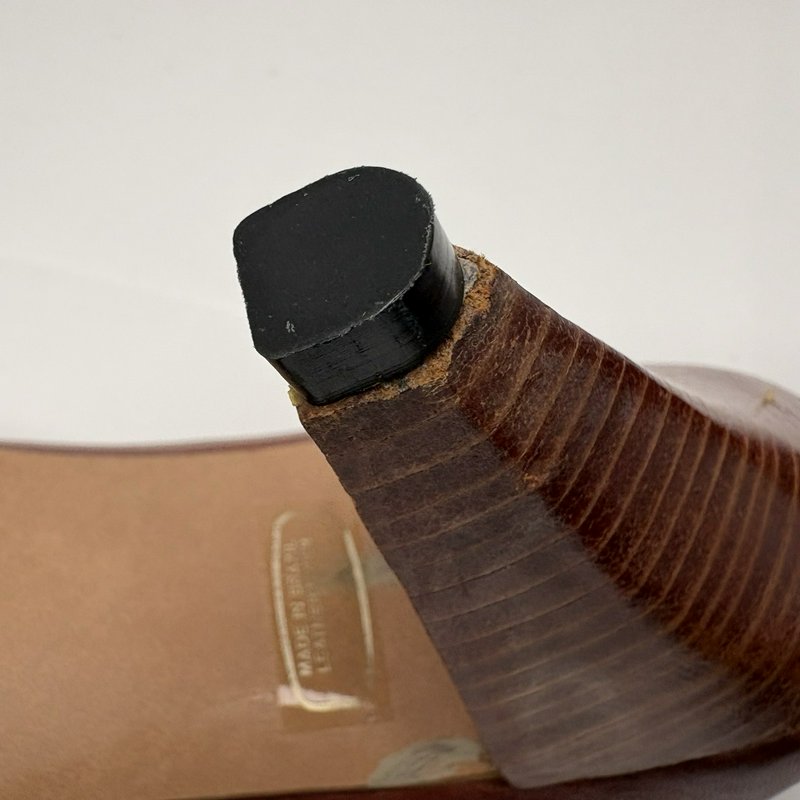 Vintage Endicott Johnson Tassel Loafer Heels Brown Leather 7.5M Brazil