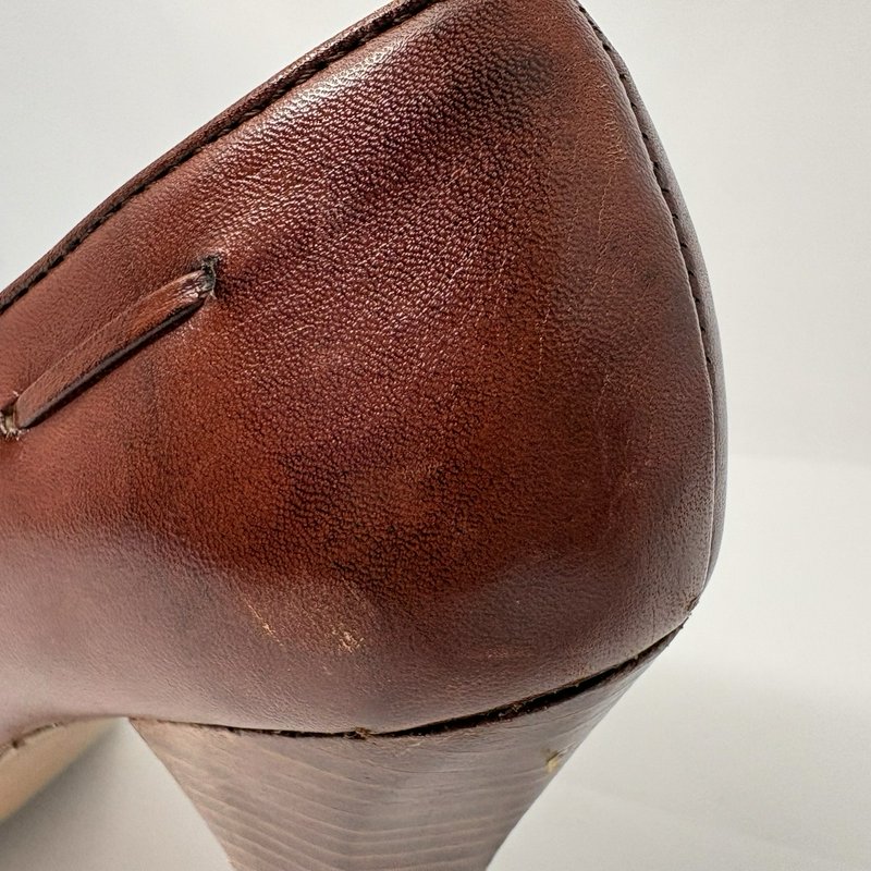 Vintage Endicott Johnson Tassel Loafer Heels Brown Leather 7.5M Brazil