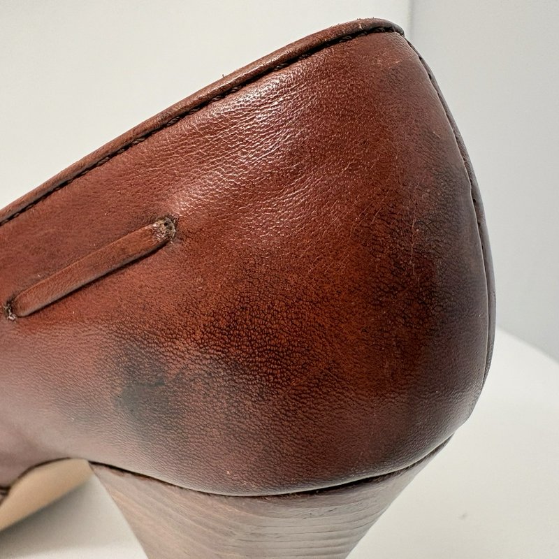 Vintage Endicott Johnson Tassel Loafer Heels Brown Leather 7.5M Brazil