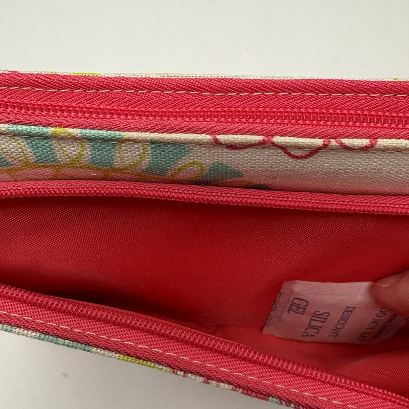 Thirty-One Floral Wallet Clutch Zip Around Organizer Pink Teal