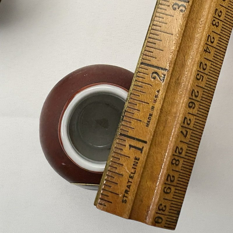 Vintage Occupied Japan Hand Painted Mini Vases Pair Geisha Moriage 2.5”