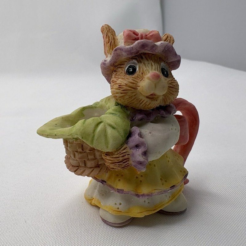 Young’s Inc Easter Bunny Tea Party Set Tray Rabbits Carrots 1995 