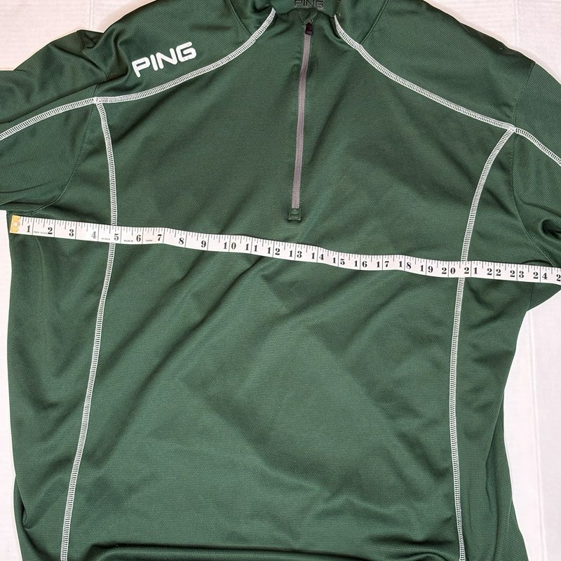 Ping Performance 1/4 Zip Pullover Green Long Sleeve Golf Top Mens XXL