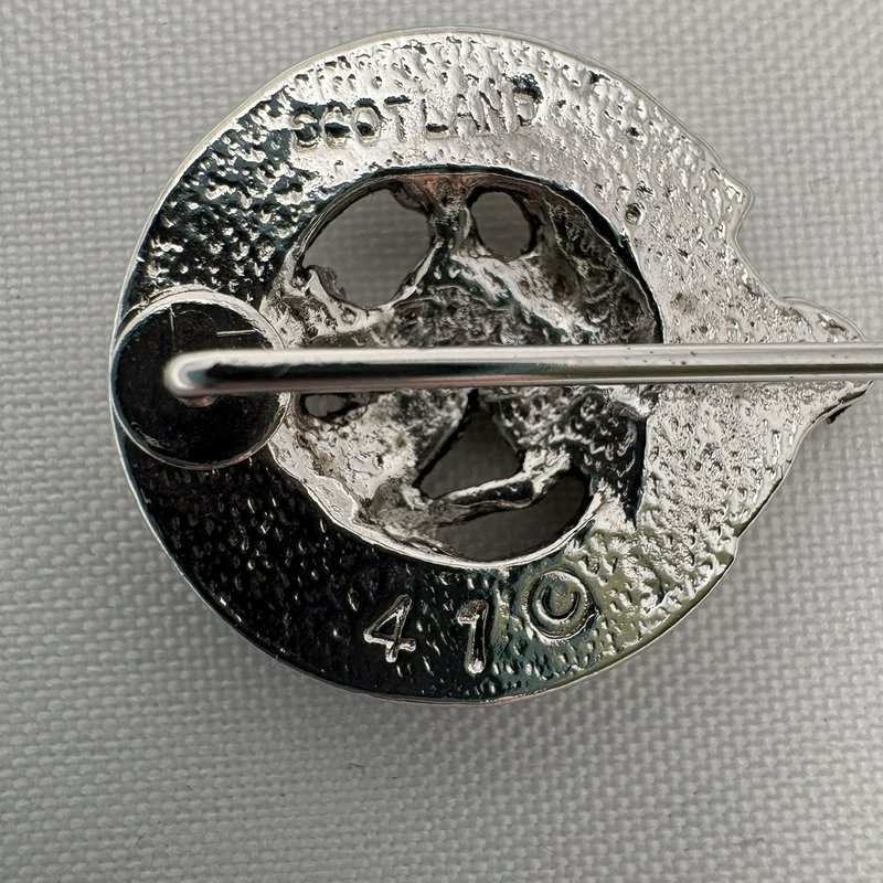 Scottish Clan Leslie Griffin Crest Stick Pin Lapel Hat Kilt Pin Silver