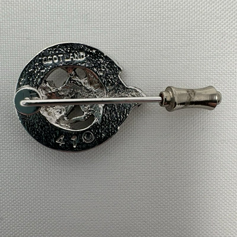 Scottish Clan Leslie Griffin Crest Stick Pin Lapel Hat Kilt Pin Silver