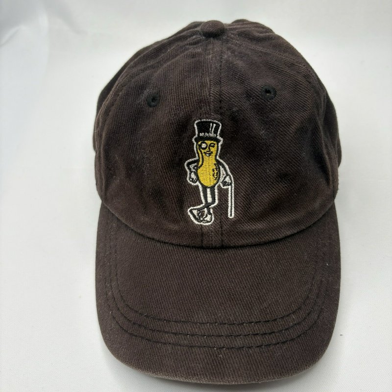Planters "Mr. Peanut" Hat Black Strapback Adjustable Cap Logo