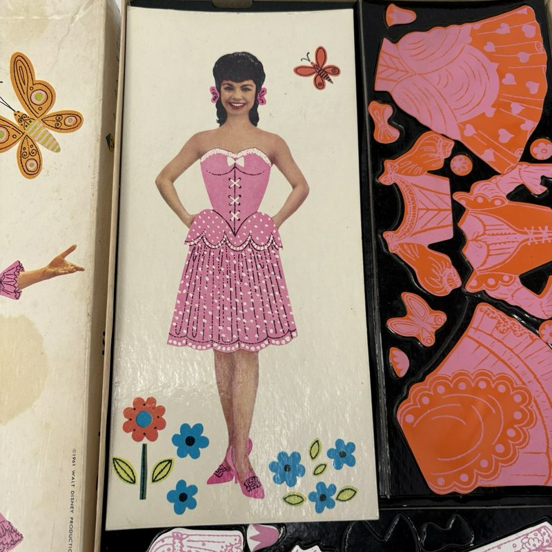 1961 Colorforms Annette Dress Designer Kit Babes in Toyland Disney Box