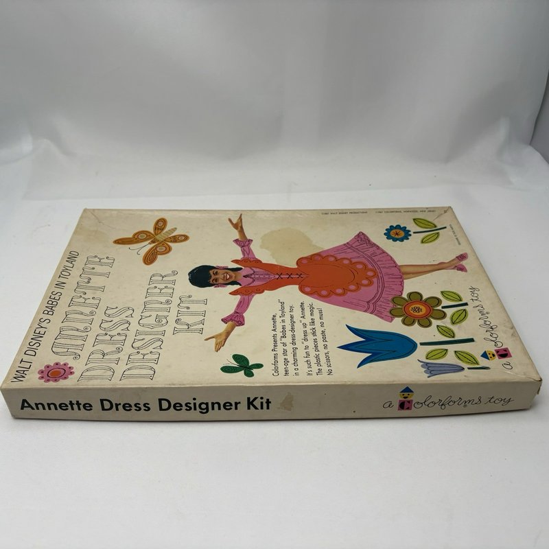 1961 Colorforms Annette Dress Designer Kit Babes in Toyland Disney Box