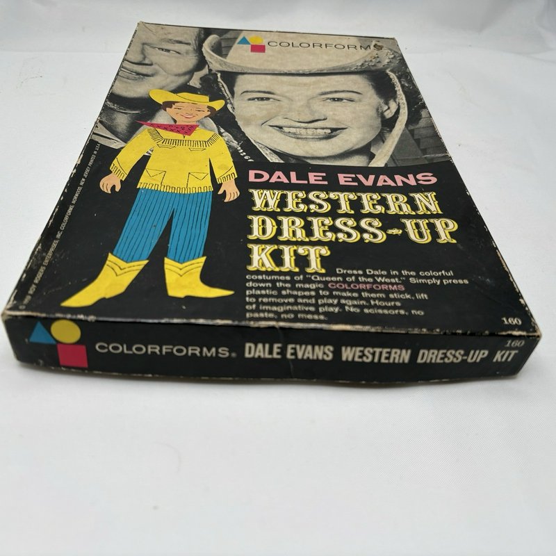 Vintage Colorforms Dale Evans Western Dress Up Kit Incomplete Box 1950s