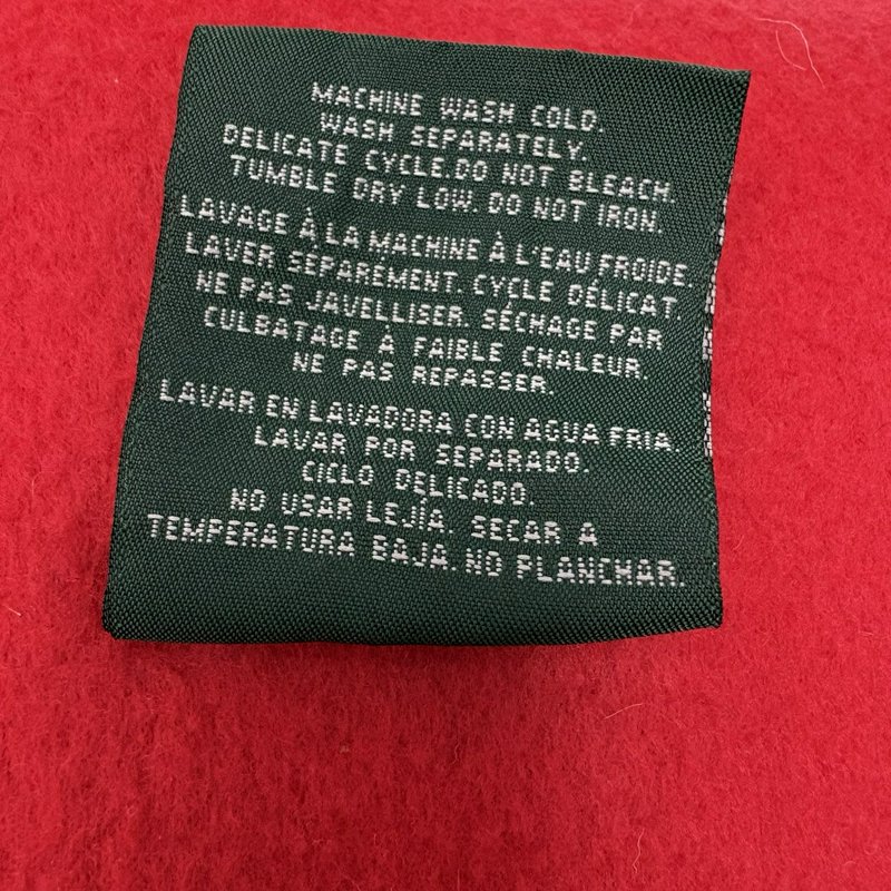 Lauren Ralph Lauren Red Fleece Throw Blanket RL Flag 50x70 Patriotic