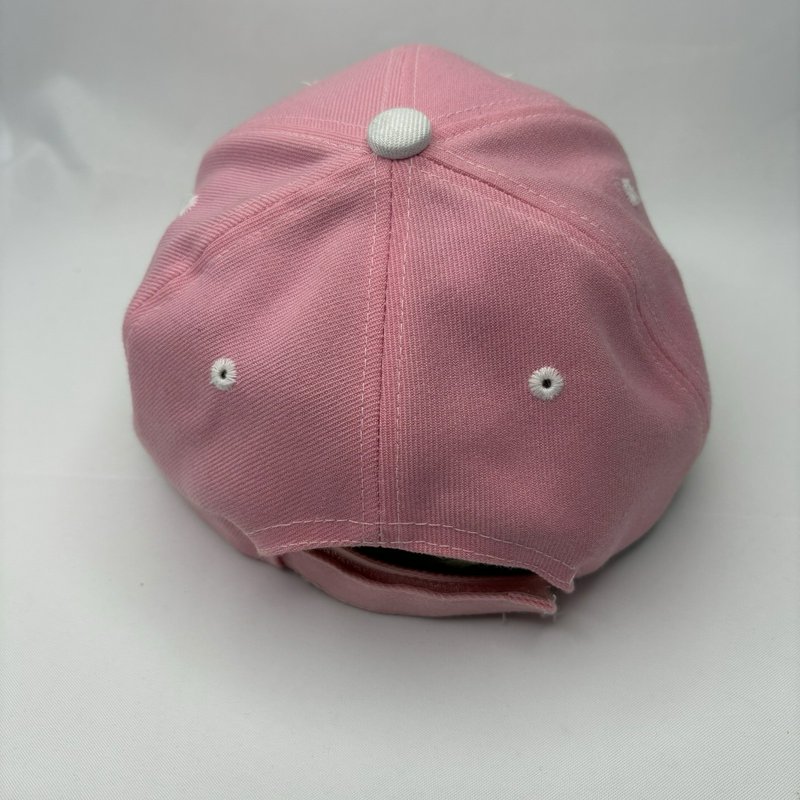NY Yankees Pink Baseball Cap Adjustable Strapback MLB Hat White Logo