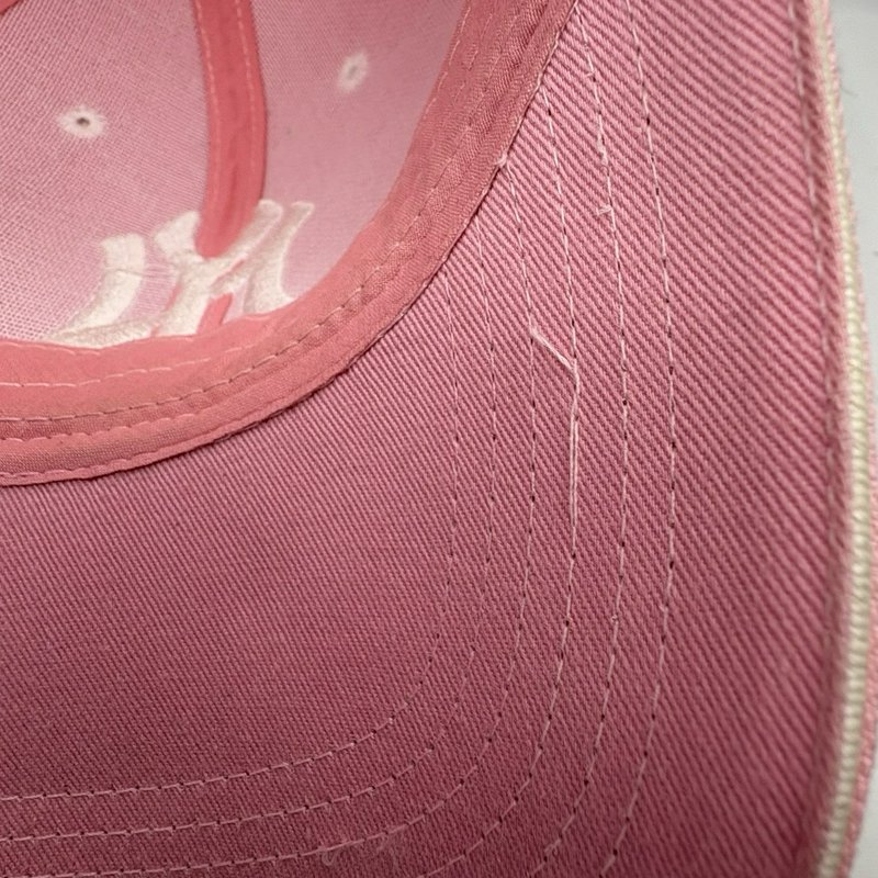 NY Yankees Pink Baseball Cap Adjustable Strapback MLB Hat White Logo