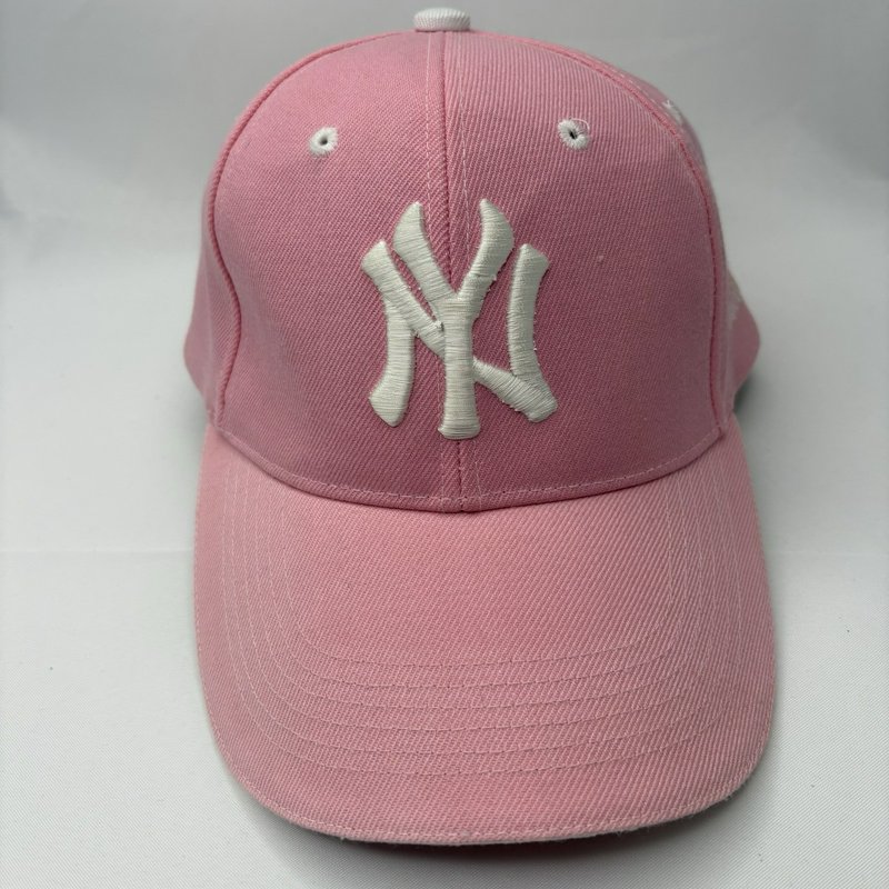 NY Yankees Pink Baseball Cap Adjustable Strapback MLB Hat White Logo