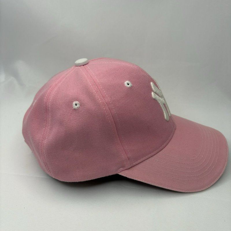 NY Yankees Pink Baseball Cap Adjustable Strapback MLB Hat White Logo