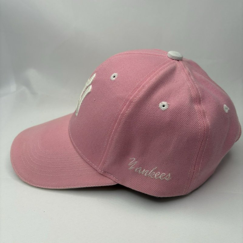 NY Yankees Pink Baseball Cap Adjustable Strapback MLB Hat White Logo