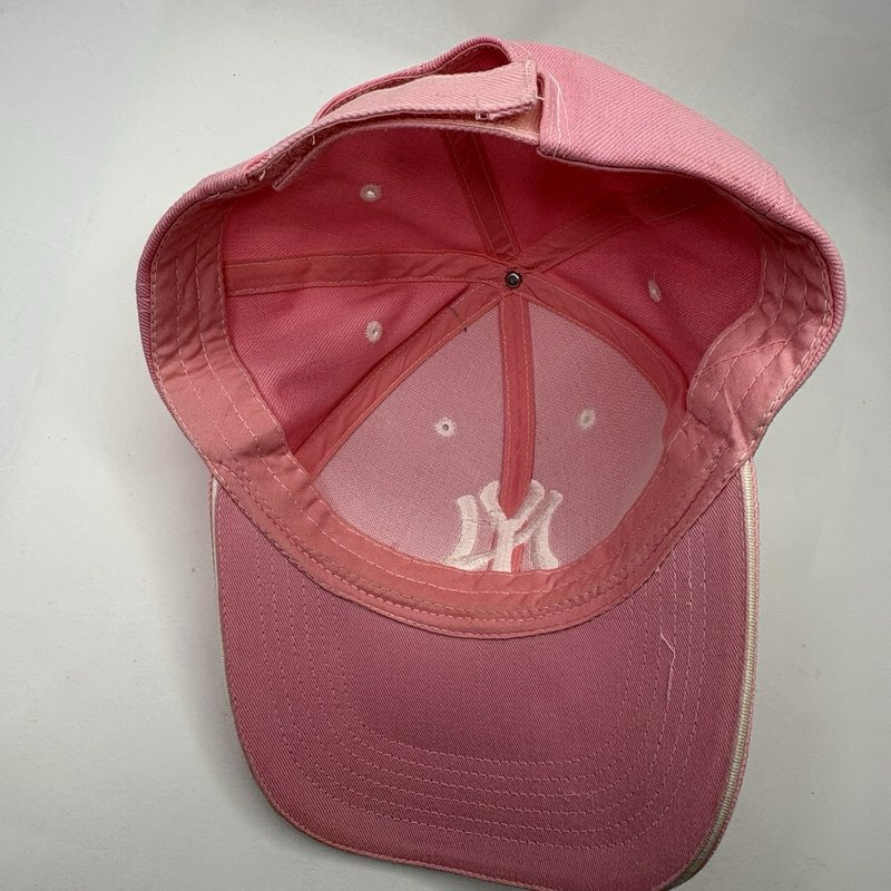 NY Yankees Pink Baseball Cap Adjustable Strapback MLB Hat White Logo