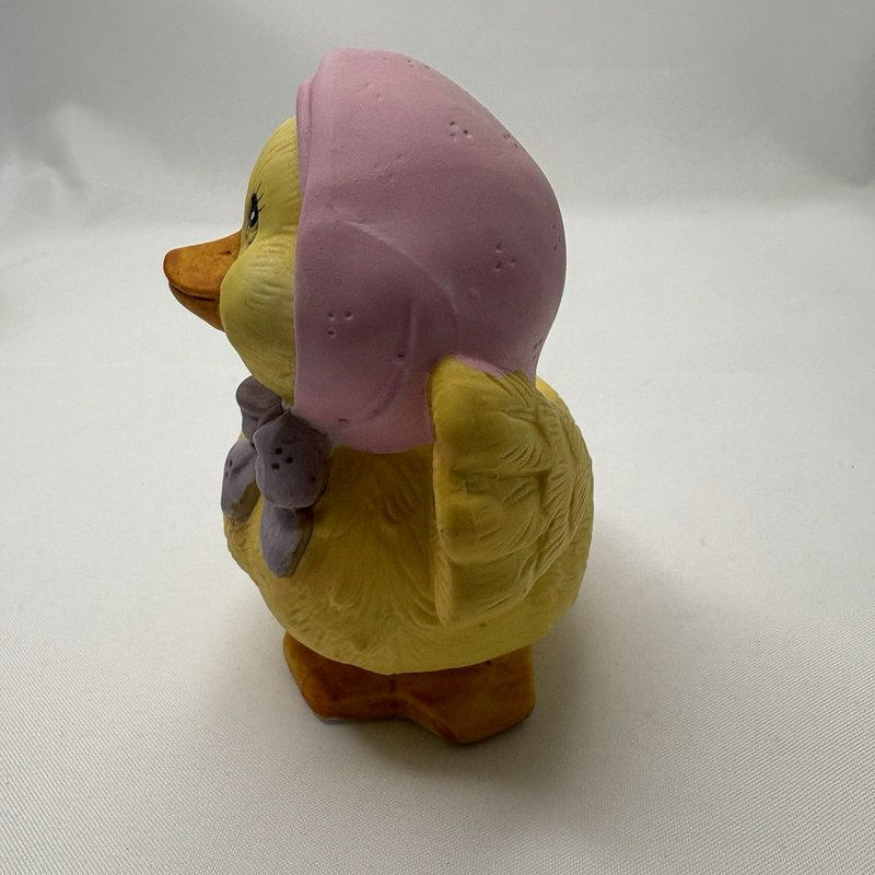 Vintage Lefton Style Easter Chick Egg Figurine Trinket Box Set Spring Decor