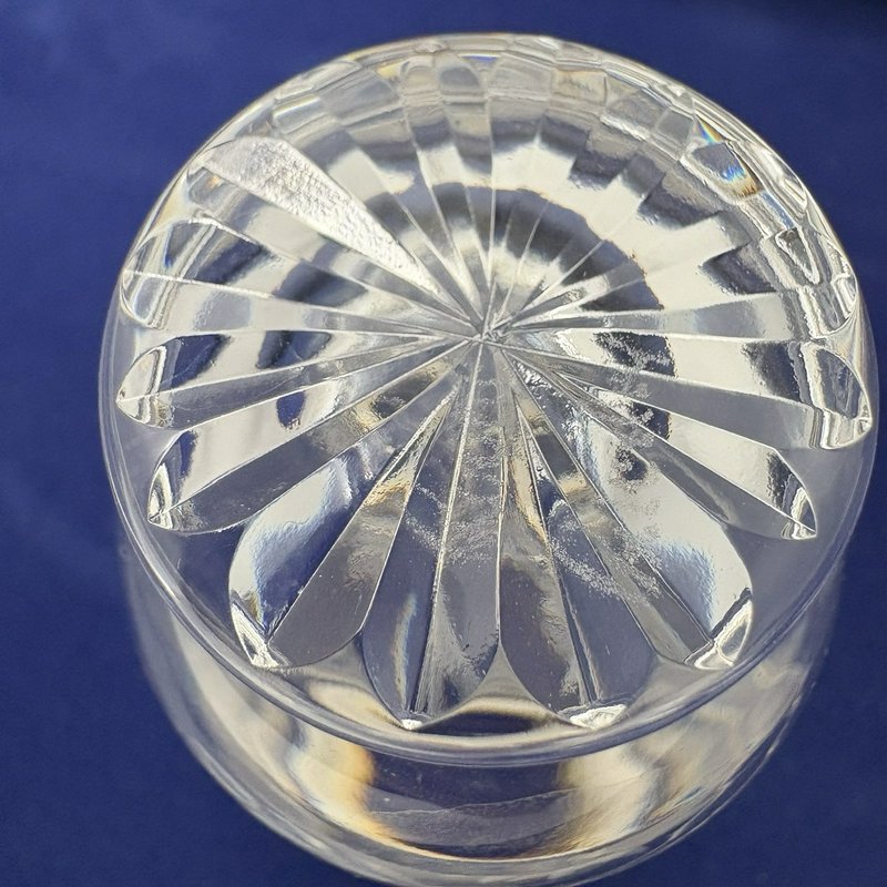 Royal Brierley Etched Cornflower Glass Salt Pepper Shakers Silver Tone Lids