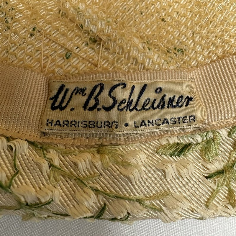 Vintage W.B. Schleisner Floral Hat w Box Harrisburg Lancaster