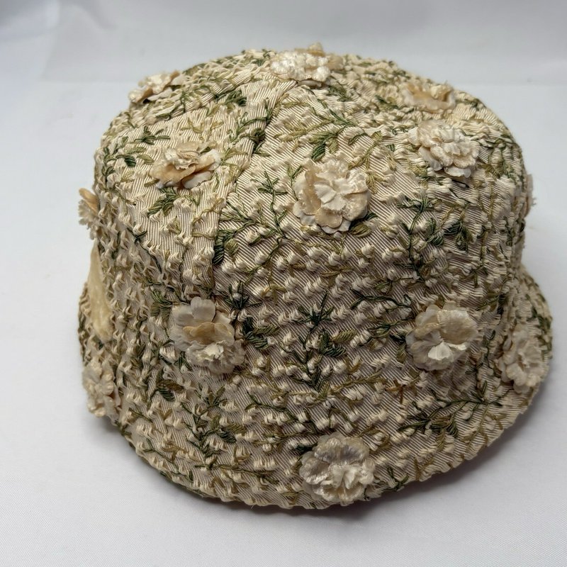 Vintage W.B. Schleisner Floral Hat w Box Harrisburg Lancaster