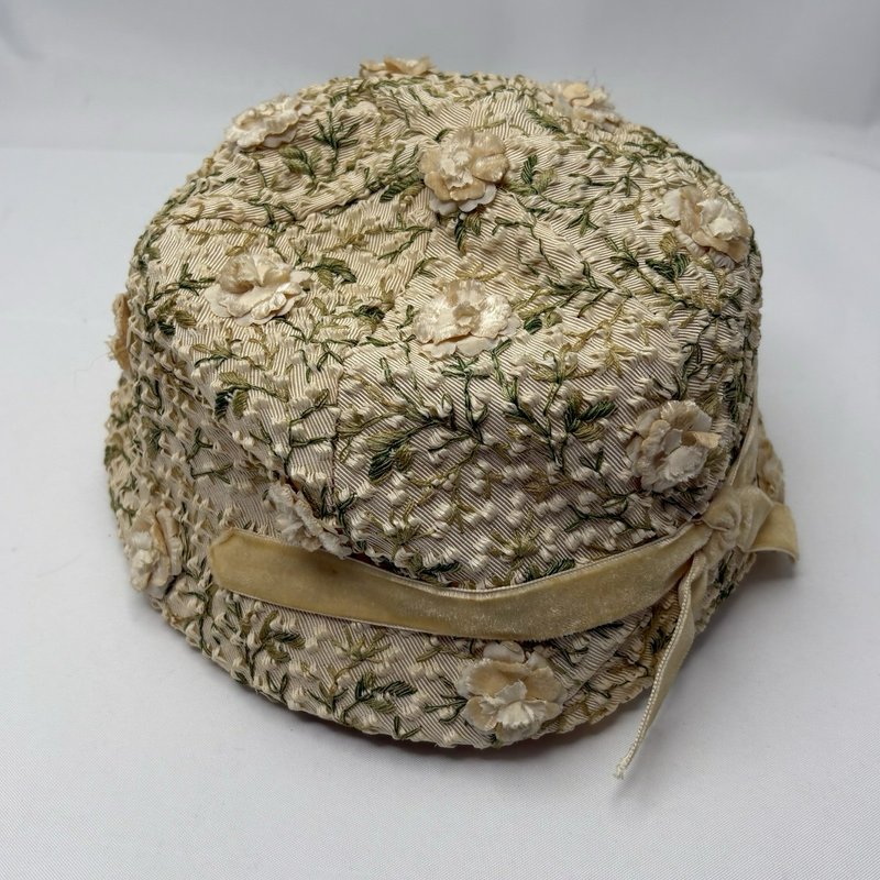 Vintage W.B. Schleisner Floral Hat w Box Harrisburg Lancaster