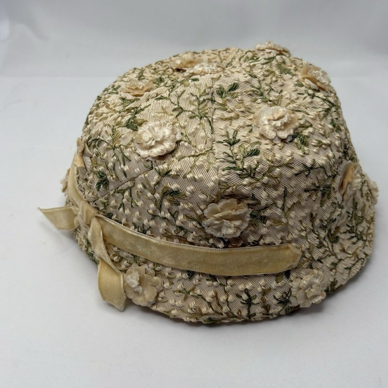 Vintage W.B. Schleisner Floral Hat w Box Harrisburg Lancaster