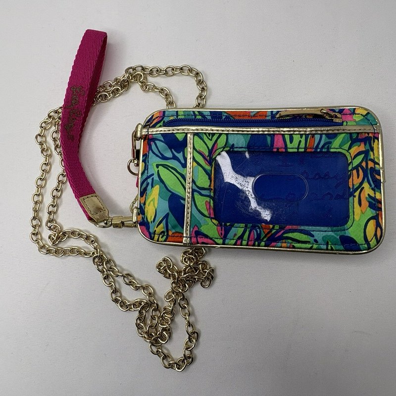 Lilly Pulitzer ID Wallet Crossbody Chain Strap Floral Card Holder Case