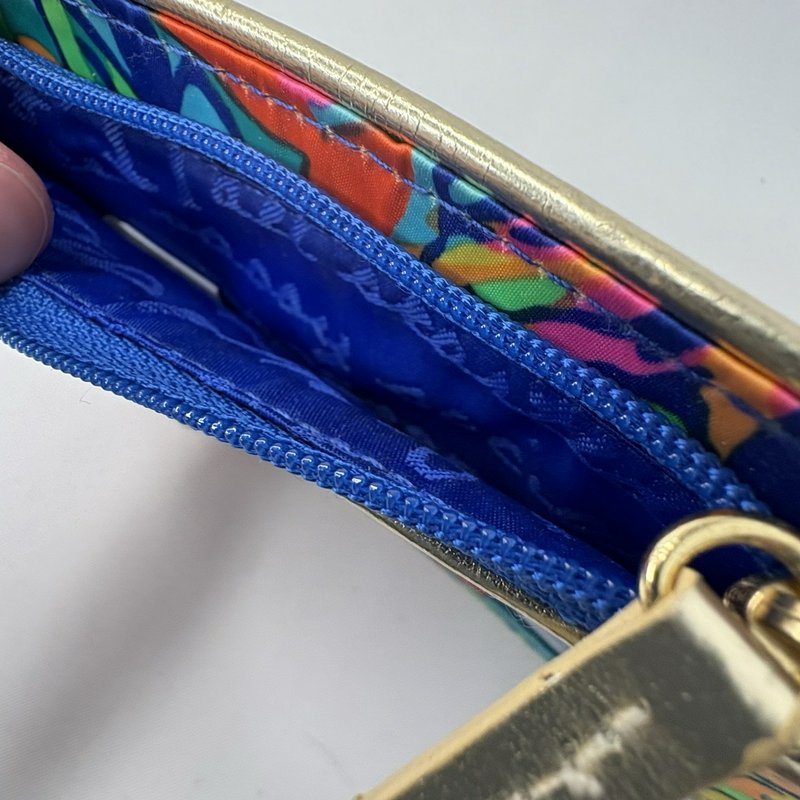 Lilly Pulitzer ID Wallet Crossbody Chain Strap Floral Card Holder Case