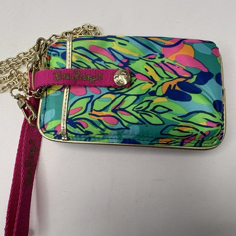 Lilly Pulitzer ID Wallet Crossbody Chain Strap Floral Card Holder Case