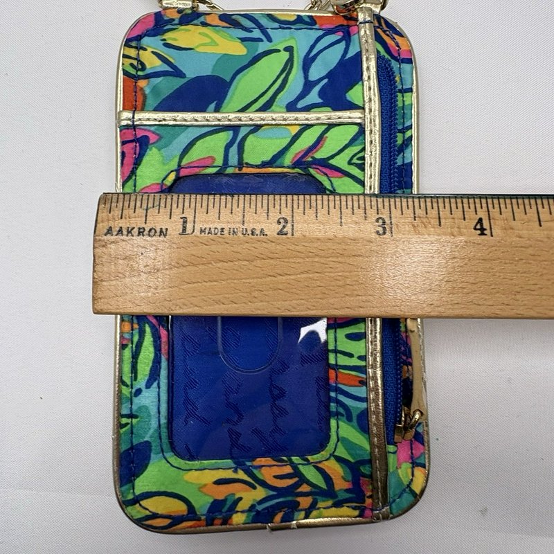 Lilly Pulitzer ID Wallet Crossbody Chain Strap Floral Card Holder Case